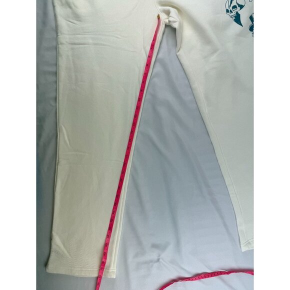 NWT ED HARDY IVORY FLAME SKULL WIDE LEG SWEATPANTS WOMENS SIZE XL - Picture 14 of 15
